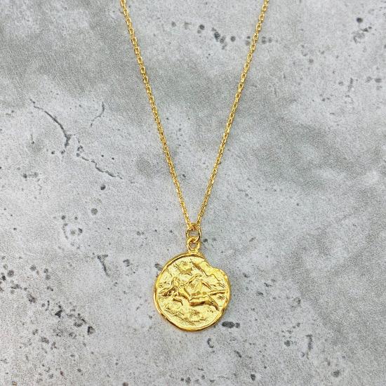 Virgo Star Sign Necklace - Fine chain necklace featuring a delicate star sign pendant. Birth date August 23 - September 22 is for Virgo. Available in Silver, Gold, and Rose Gold.